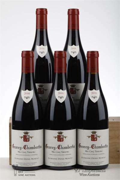 GEVREY CHAMBERTIN MES CINQ TERROIRS 2016 - Denis Mortet - 5 Bottles