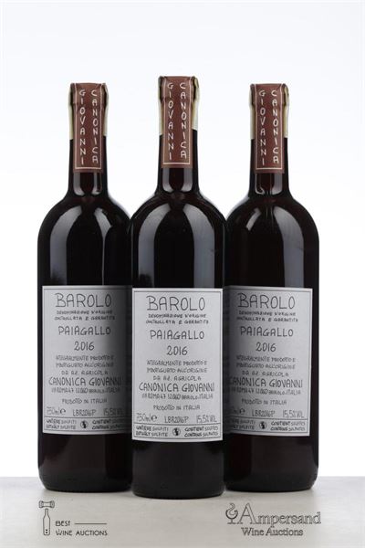 BAROLO PAIAGALLO 2016 - Giovanni Canonica - 3 Bottles