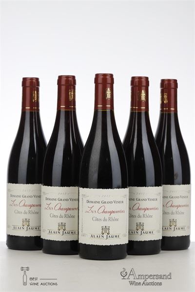 COTES DU RHONE LES CHAMPAUVINS 2017 - Domaine Grand Veneur - 5 Bottles