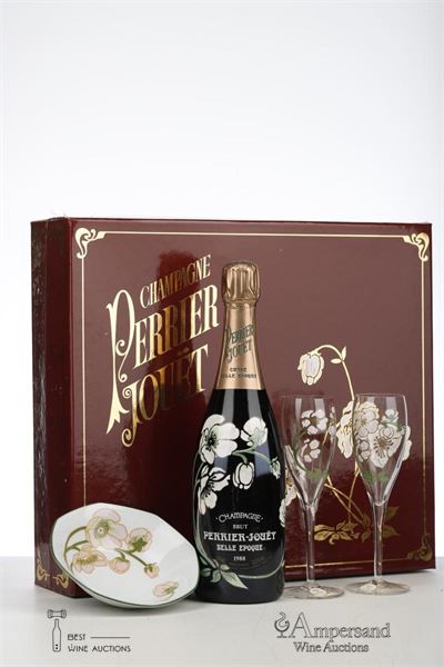 PERRIER JOUET BELLE EPOQUE 1988 - Perrier Jouet - 1 Bottle - Gift Box With Glasses
