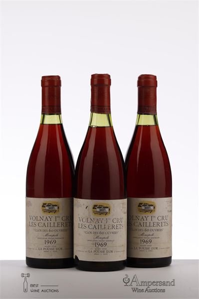 VOLNAY CAILLERETS CLOS DES 60 OUVREES 1969 - La Pousse d'Or - 3 Bottles