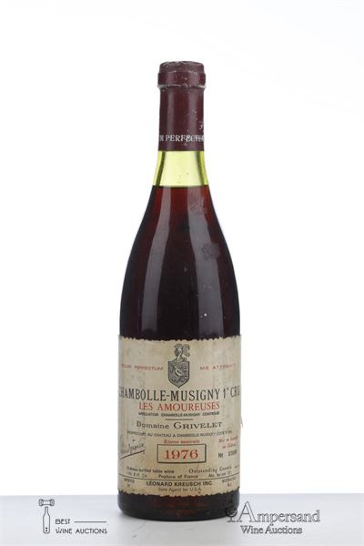CHAMBOLLE MUSIGNY LES AMOUREUSES 1976 - Grivelet - 1 Bottle