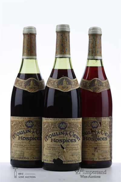 MOULIN A VENT DES HOSPICES 1978 - Hospices Civils de Romaneche Thorins - 3 Bottles