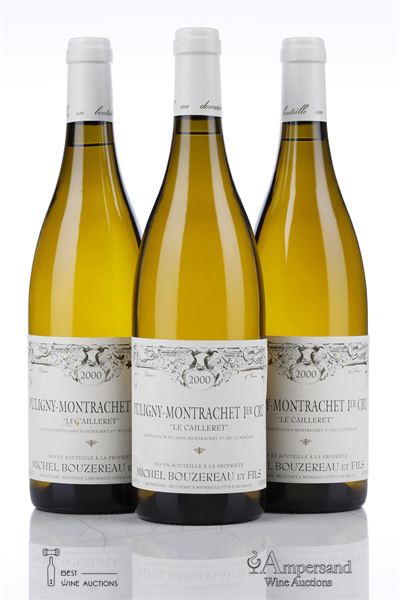 PULIGNY MONTRACHET LE CAILLERET 2000 - Michel Bouzereau - 3 Bottles