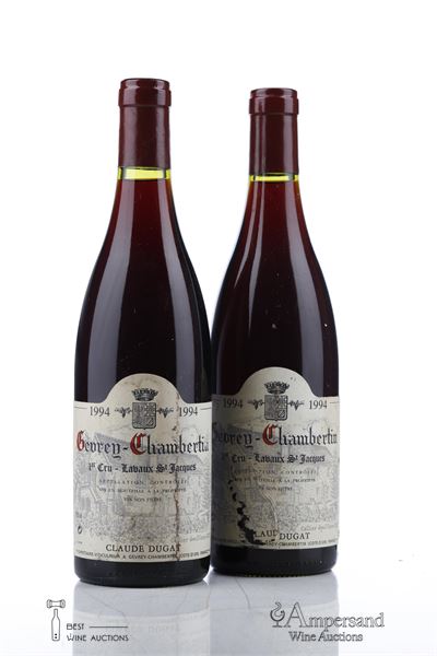 GEVREY CHAMBERTIN LAVAUX ST JACQUES 1994 - Claude Dugat - 3 Bottles