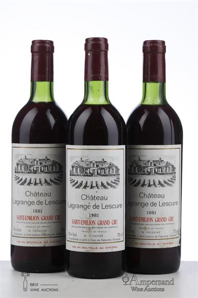 LAGRANGE DE LESCURE 1981 - Mc - 3 Bottles