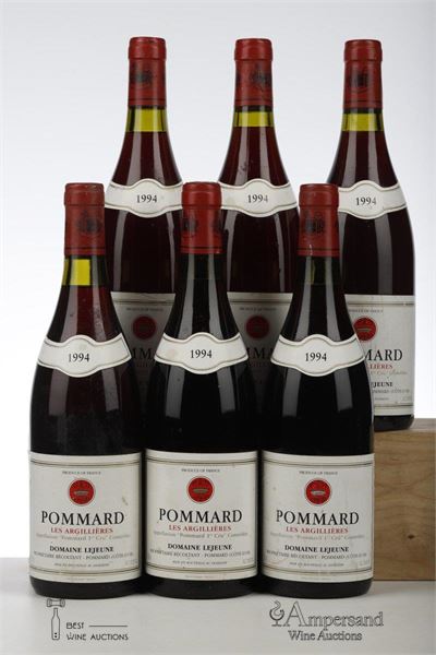 POMMARD LES ARGILLIERES 1994 - Lejeune - 6 Bottles