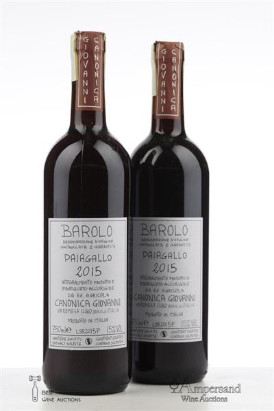 BAROLO PAIAGALLO 2015 - Canonica - 2 Bottles