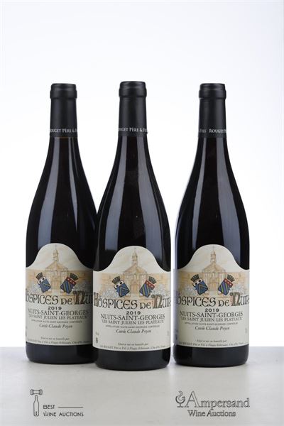 HOSPICES DE NUITS NUITS ST GEORGES LES ST JULIEN LES PLATEAUX CUVEE CLAUDE POYEN 2019 - Emmanuel Rouget - 3 Bottles