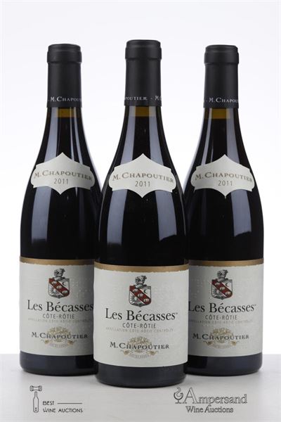 COTE ROTIE LES BECASSES 2011 - Chapoutier - 3 Bottles