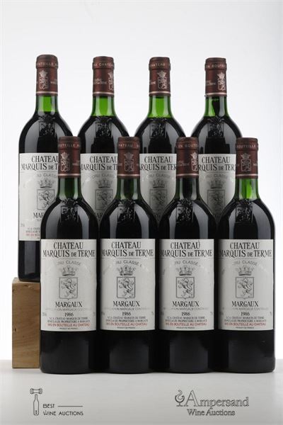MARQUIS DE TERME 1986 - Mc - 8 Bottles