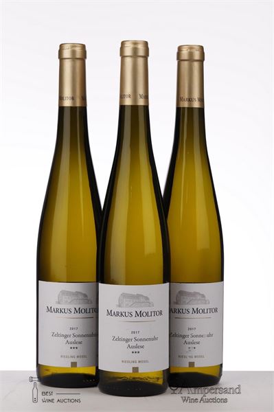 RIESLING ZELTINGER SONNENUHR AUSLESE *** GOLD CAPSULE 2017 - Markus Molitor - 3 Bottles