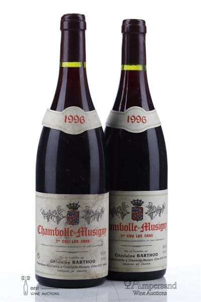 CHAMBOLLE MUSIGNY LES CRAS 1996 - Ghislaine Barthod - 2 Bottles