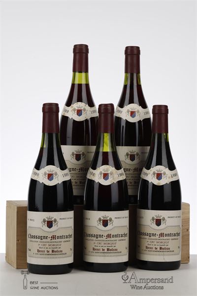 CHASSAGNE MONTRACHET MORGEOT 1989 - Henri de Boileau - 5 Bottles