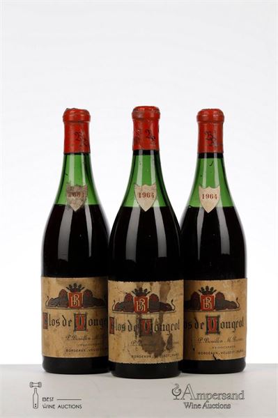 CLOS VOUGEOT 1964 - Bouillon Rossin - 3 Bottles