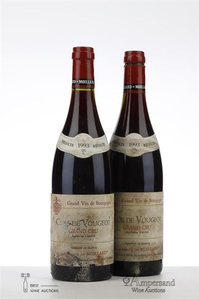CLOS DE VOUGEOT 1993 - Moillard - 2 Bottles