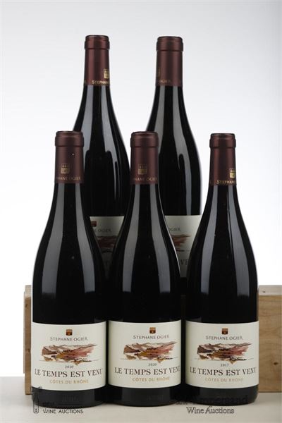 COTES DU RHONE PLAN LE TEMPS EST VENU SYRAH 2*2017 + 3*2020  - Stephane Ogier - 5 Bottles