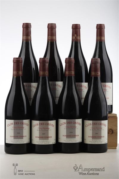CROZES HERMITAGE CLOS DES GRIVES 5*2007 + 3*2008   - Domaine Combier - 8 Bottles