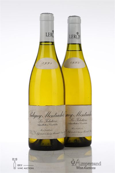PULIGNY MONTRACHET LES FOLATIERES 1992 - Leroy - 2 Bottles