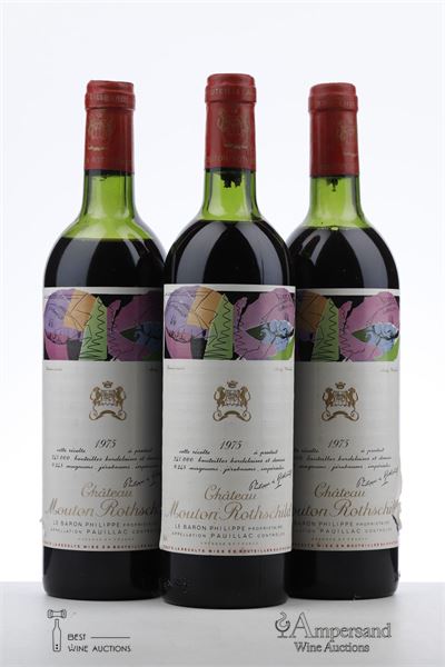 MOUTON ROTHSCHILD 1975 - Mc - 3 Bottles