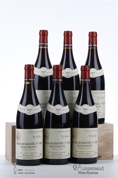 VOSNE ROMANEE BEAUX MONTS 1997 - Moillard - 6 Bottles