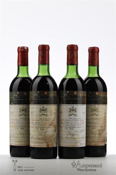 MOUTON ROTHSCHILD 1971 - Mc - 4 Bottles