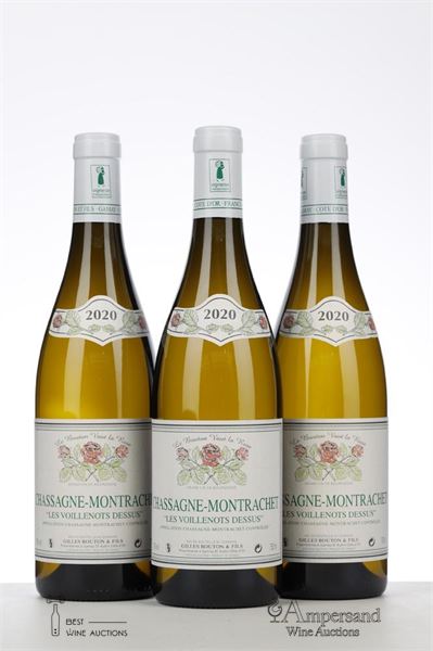 CHASSAGNE MONTRACHET BLANC LES VOILLENOTS DESSUS 2020 - Gilles Bouton - 3 Bottles
