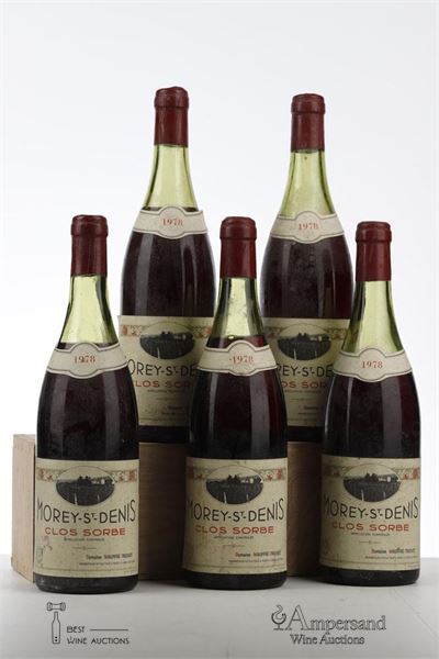 MOREY ST DENIS CLOS SORBES 1978 - Mauffrey Truchot - 5 Bottles