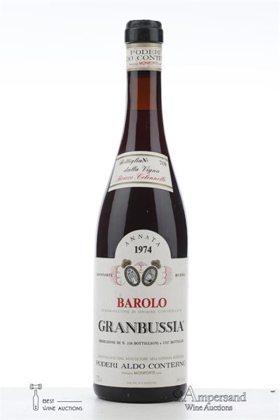 BAROLO GRANBUSSIA RISERVA VIGNA BRICCO COLONNELLO 1974 - Aldo Conterno - 1 Bottle
