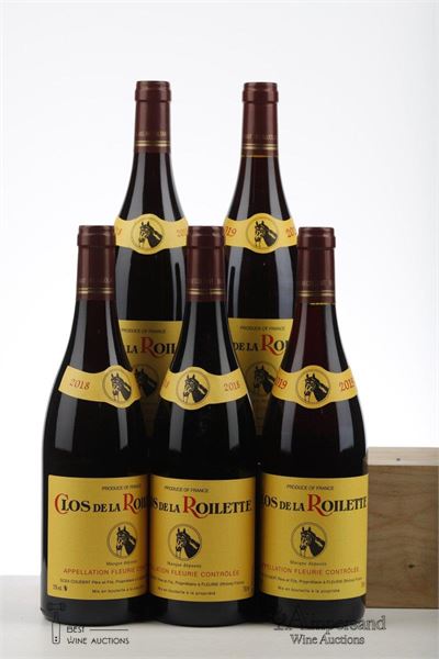 FLEURIE CLOS DE LA ROILETTE 3*2018 + 2*2019  - Coudert - 5 Bottles