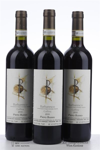 BARBARESCO GALLINA 2010 - Piero Busso - 3 Bottles