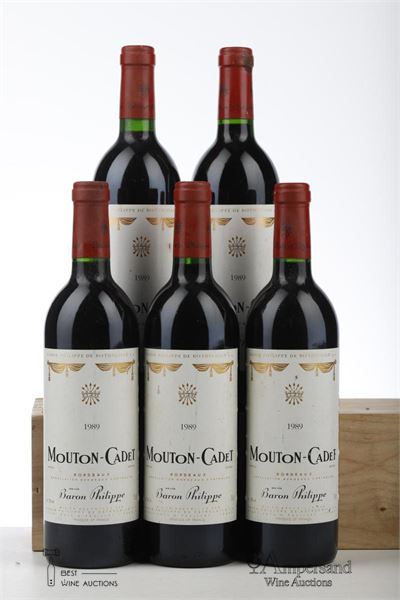 MOUTON CADET 1989 - Mc - 5 Bottles
