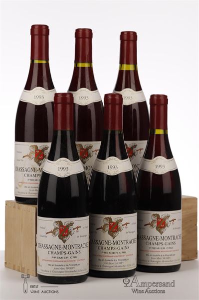 CHASSAGNE MONTRACHET LES CHAMPS GAINS 1993 - Jean Marc Morey - 6 Bottles