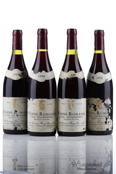 VOSNE ROMANEE LES GAUDICHOTS 1993 - Forey - 4 Bottles