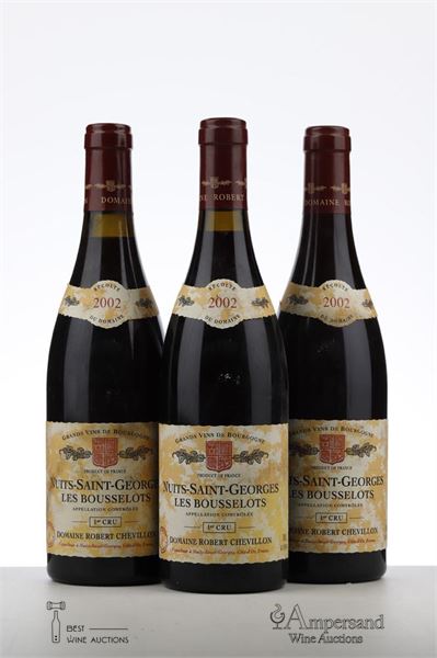 NUITS ST GEORGES LES BOUSSELOTS 2002 - Robert Chevillon - 3 Bottles
