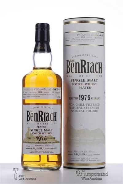 BENRIACH 29 Y LIMITED RELEASE 1976 - Benriach - 53.0% - Bottled June 2006 - Bottle 134 of 194 - Cask 8084 - Billy Walker wishes on tube - Exclusively for La Maison du Whisky - 1 Bottle - Tube