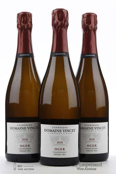 VINCEY OGER CHARDONNAY GRAND CRU 2018 - Domaine Vincey - degorgé 10/2022 - 3 Bottles