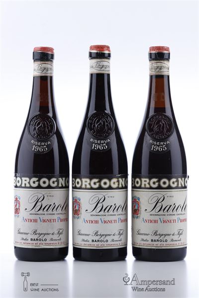 BAROLO RISERVA 1965 - Giacomo Borgogno - 3 Bottles