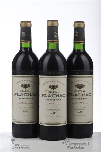 PLAGNAC 1986 - Mc - 3 Bottles