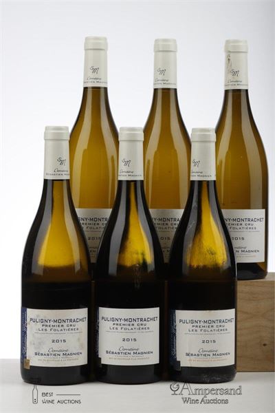 PULIGNY MONTRACHET LES FOLATIERES 2015 - Sebastien Magnien - 6 Bottles