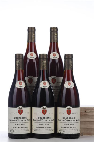 BOURGOGNE HAUTES COTES DE NUITS PINOT NOIR 2007 - Nudant - 5 Bottles