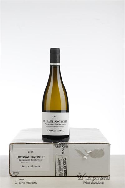 CHASSAGNE MONTRACHET BLANC LES BAUDINES 2017 - Benjamin Leroux - 6 Bottles - Oc 6