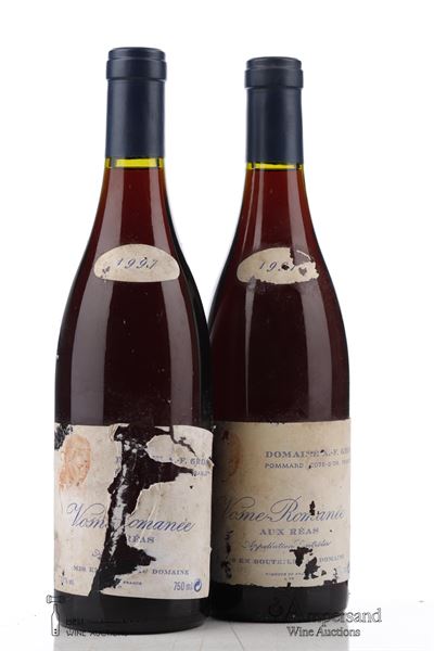 VOSNE ROMANEE AUX REAS 1997 - A.F.Gros - 2 Bottles