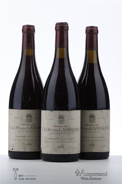 CLOS DES LAMBRAYS 1986 - F. et L. Saier - 3 Bottles