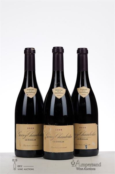 GEVREY CHAMBERTIN LES EVOCELLES 2006 - Domaine de la Vougeraie - 3 Bottles