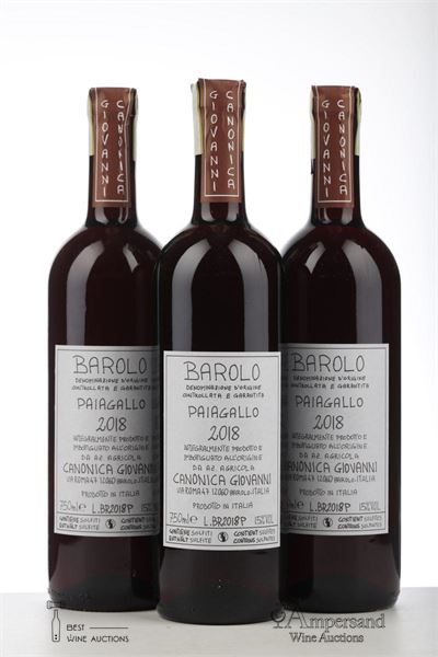 BAROLO PAIAGALLO 2018 - Canonica - 3 Bottles