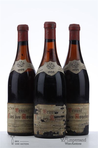 BEAUNE CLOS DES MOUCHES 1959 - Joseph Drouhin - Grafé Lecocq - 3 Bottles