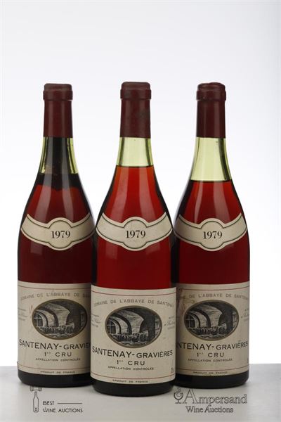 SANTENAY GRAVIERES 1979 - Domaine de l'Abbaye de Santenay - Louis Clair - 3 Bottles
