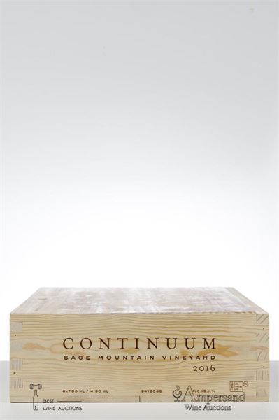 CONTINUUM SAGE MOUNTAIN VINEYARD 2016 - Tim Mondavi - 6 Bottles - Owc 6