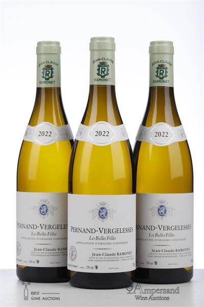 PERNAND VERGELESSES BLANC LES BELLES FILLES 2022 - Ramonet - 3 Bottles